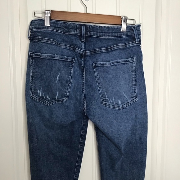 AGOLDE Sophie Distressed High Rise Crop Skinny Jeans Size 31. - Picture 8 of 11